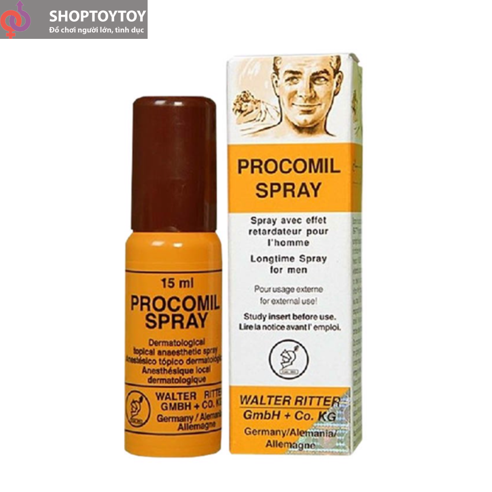 Chai xịt kéo dài thời gian Đức Procomil hộp 1 chai 15ml