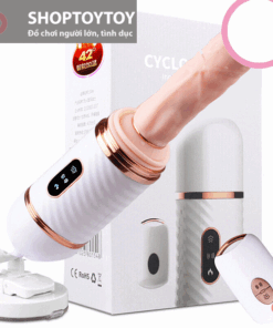 Alternative view of Dương vật giả Cyclone Fire rung Thụt tỏa nhiệt điều khiển từ xa hít tường sạc USB