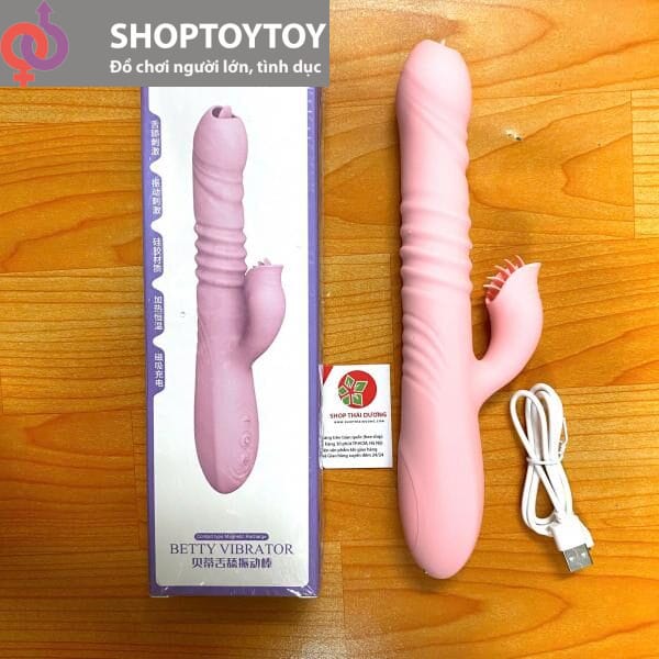 Dương Vật Giả Rung Ngoái BETTY Vibrator - Kết Hợp Lưỡi Liếm 2 Đầu Và Toả Nhiệt