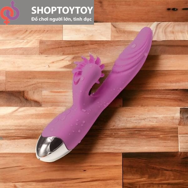 Shop Sextoy Chim Giả Siêu Mạnh - Kết Hợp Nhánh Lưỡi Liếm Xoay Kích Thích Âm Vật Cho Nữ Giới