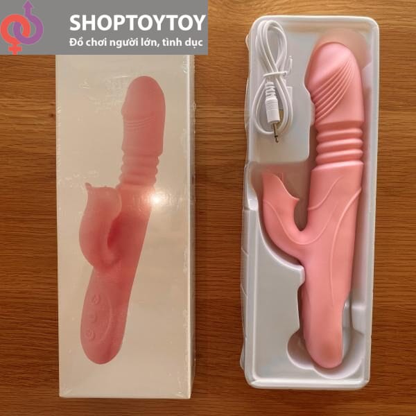 Sextoy Nữ Dương Vật Giả Rung Ngoái Toả Nhiệt Sưởi Ấm - Kết Hợp Lưỡi Liếm Ấm Vật Cho Nữ Tự Sướng