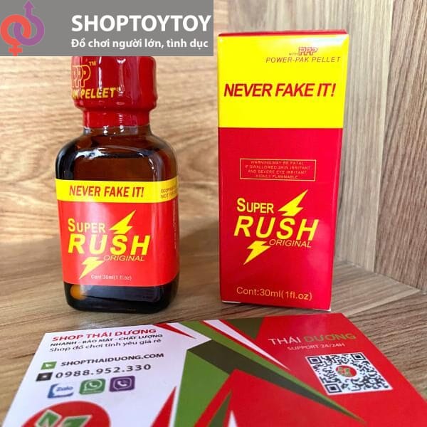 Tinh Dầu Popper Super Rush Red 30ml Đỏ – Chính Hãng USA, Kích Thích Mạnh, Tăng Hưng Phấn