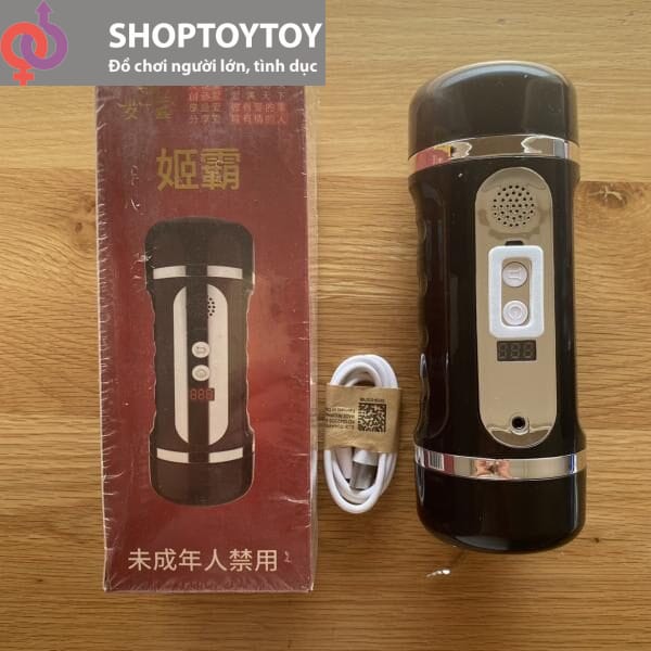 Âm Đạo Giả Cầm Tay 2 Đầu Có Rung & Rên Cho Nam Tự Sướng