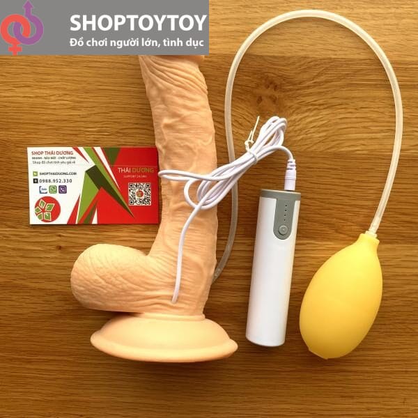 Dương Vật Giả Bắn Nước Xuất Tinh Đê Hít Tường kết Hợp Nhiều chế Độ Rung - Sextoy Cao Cấp HCm