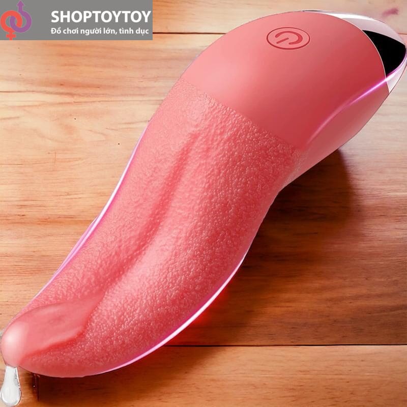 Sextoy Lưỡi Rung Kích thích Nữ Giống Thật 10 Chế Độ Rung Làm Bằng Silicon Siêu Mềm